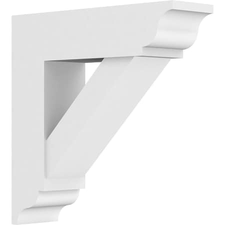 Standard Traditional Architectural Grade PVC Bracket With Traditional Ends, 5W X 20D X 20H